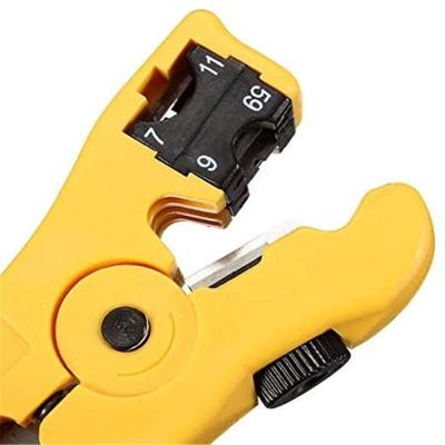 China Universal Cable Cutter Stripper for TV/UTP Cat5 Cat6 Wire Coax Flat or Round Coax Cable Stripping Tool ST-203-093 for sale