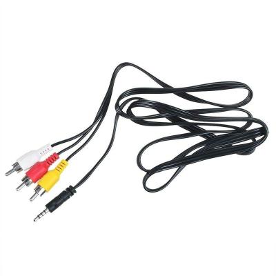 China 3 RCA Video Compound Car 3.5mm Plug To Camcorder AV Cable For Sony JVC Panasonic Canon Samsung Camcorders for sale