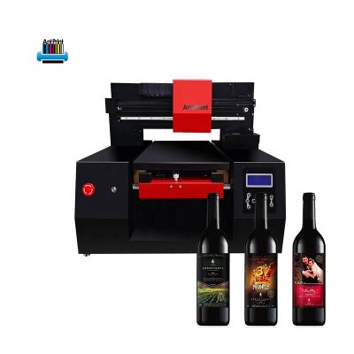 China Round A3 T-shirts Printer Wine Bottle Printer 360 UV Photo Printing Machine On Bottle Cylinder Printer 6 Color for sale