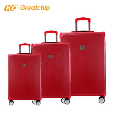 China Polyester Traveling Bags Trolley Suitcase Cases Handle PP+PC 3 Pcs Handbags Fashion Trolley Luggage Sets for sale