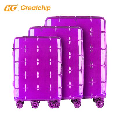 China Custom ABS.PC Tag Travel Cases Carry On Hard PC World Trolley Luggage Shell Suitcases Luggage Sets for sale