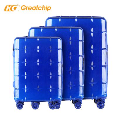 China ABS.PC Travel World Trolley Luggage Carry On Hard PP Shell Trolley Suitcases Luggage Cases Sets for sale