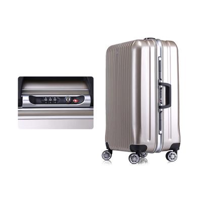 China Unique business fashion abs+pc designer trolley luggage case with seat for sale