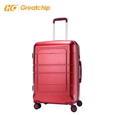 China Level Luxury Unbreakable Fashion GENUINE LEATHER Hard Travel Suitcase Luggage Sets for sale