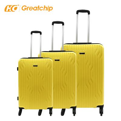 China Custom Hard ABS.PC Luggage Tag Cabin 4 Wheel Trolley Bag Carry On Suitcase Luggage Sets for sale