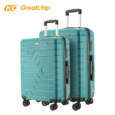 China ABS.PC 3 Piece PP Hand Suitcase Sets Custom Traveling Bags Hard Shell Trolley Luggage for sale