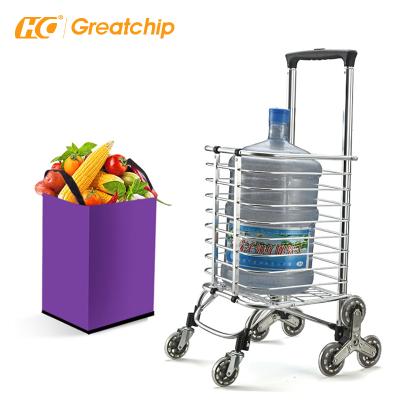 China Eco - Friendly Hand Market Carry Supermarket Shopping Cart Carts Portable Shopping Carts for sale