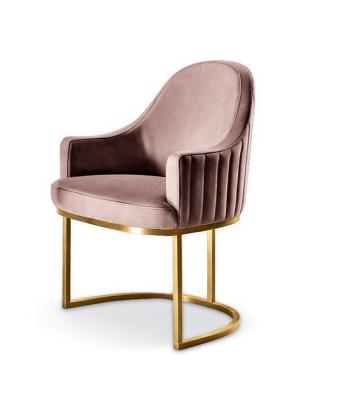 China Nordic Modern Luxury Metal Adjustable Back Leg Golden Back Leg Gold Chair Furniture Coffee Shop Bedroom Living Room Chair Sofa Velvet Elegant Dressing Chair (Other) for sale