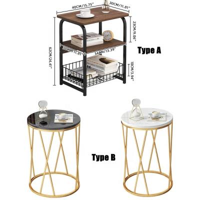 China (Other)Adjustable Metal Round Coffee Table Dining Table White Gold Metal Legs Iron Living Room Furniture Modern Luxury Marble Top Coffee Tables for sale