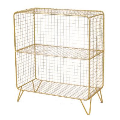 China Modern Nordic Wrought Iron Storage Racks Modern Living Room Bedroom Dining Cafe Furniture Creative Design Storage Light Duty Racks for sale