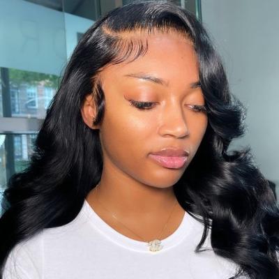 China XBL Glueless HD Full Lace Front Brazilian Straight Transparent Cuticle Aligned 100% Human Hair Wig With Baby Hair For Black Women for sale