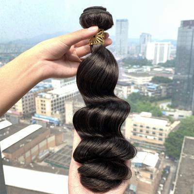 China Wholesale 9A Natural Black Loose Wave XBL Mink Brazilian Human Virgin Hair ,Brazilian Cuticle Aligned Hair Bundles for sale