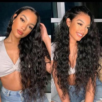 China Virgin Human Hair Curly Wig 4x4 Afro Curly Drawn Brazilian Peruvian Curly Wig Good Quality Double Lace Closure Front Wig for sale