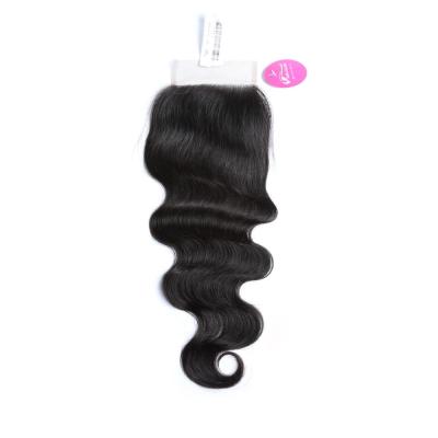 China Free Shipping Full Lace Body Wave Hair Closure Virgin Indian Human Hair Closure for sale