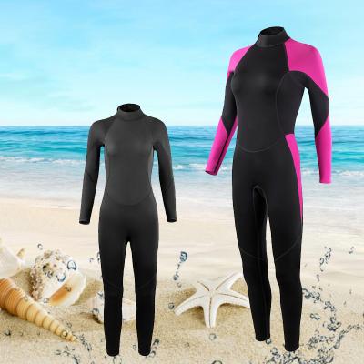 China Antibacterial Antibacterial Full Suit Long Sleeve 3mm Neoprene Keep Warm Color Deep Water Comforter Women Wetsuit for sale