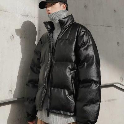 China Men's PU Stripper Jacket Windproof PU Coat Unisex PU Jacket for sale