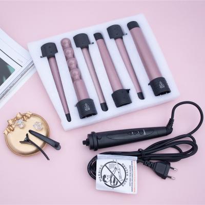 China Best Selling Ceramic Easy To Use Other Hair Styling Products Professional 6 In 1 Set Interchangeable Curling Wand Hair Curler for sale