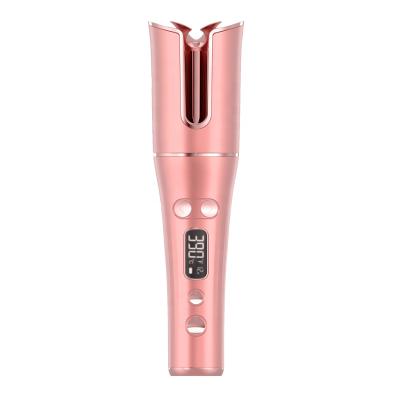 China Factory hot sale ceramic custom logo mini professional rechargeable electric usb curling iron cordless automatic hair curler for sale