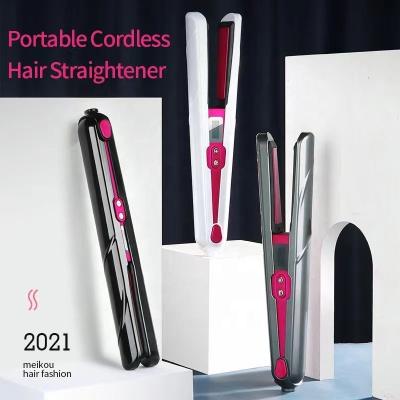 China Car Top Wholesale New Product Hair Styling Private Label Cordless Mini Flat Iron USB Portable Hair Straightener for sale