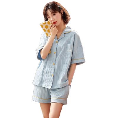 China Wholesale Breathable Short Suit Nightgown Summer Nightgowns Cotton Pajamas Cotton Pajamas Set for sale