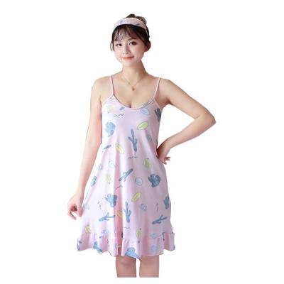 China Korean Style QUICK DRY Home Pajamas Cute Style Women Dress Bride Sleepwear for sale