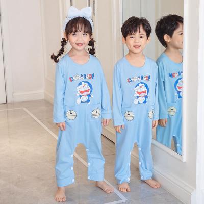 China Onesie Breathable Pajamas Children Kids Unisex Cartoon Pajamas Suit Romper Cotton One Piece Pajamas for sale