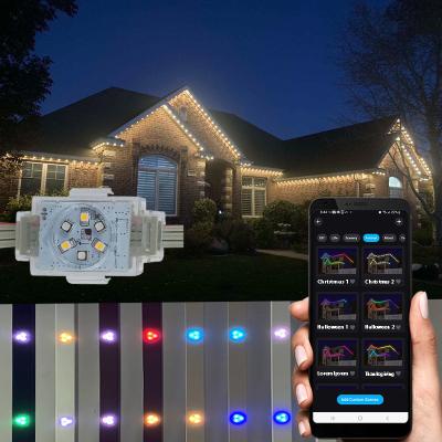 China Permanent holiday lighting Twinklight Waterproof 2700K-6000K Rgb&Rgbw Permanent Outdoor Lights for sale