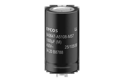 China TDK/EPCOS B43647A5108M050 Multi Pin Snap In Electrolíticos Capacitores de grande porte Capacitores 1000 UF 450 VDC à venda