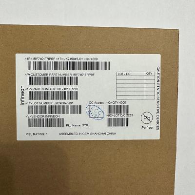 Cina IRF7401TRPBF  INFINEON N-Channel MOSFET  SO-8 20V 5.7A low on-resistance, high current handling, and efficient switchin in vendita