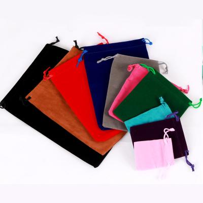 China Recyclable Matching Color Velvet Drawstring Bag Pockets Velvet Dust Bag for sale