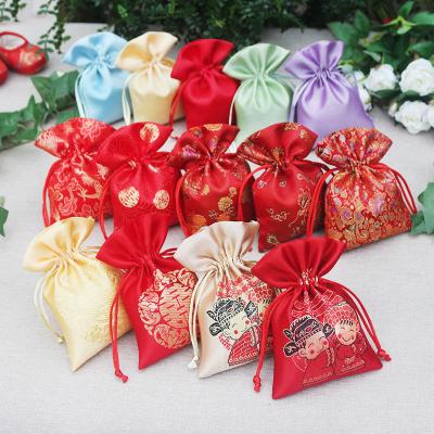 China Recyclable Silk Birthday Gift Bag Pouch Packaging for sale