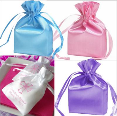 China Recyclable Reusable Luxury Silk Satin Small Organic Bag Small Bag With Logo Printing for sale