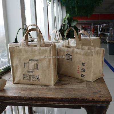 China Promotional Cheap Customized Jute Eco-friendly Jute Sack Jute Shopping Bag Jute Tote Bag for sale