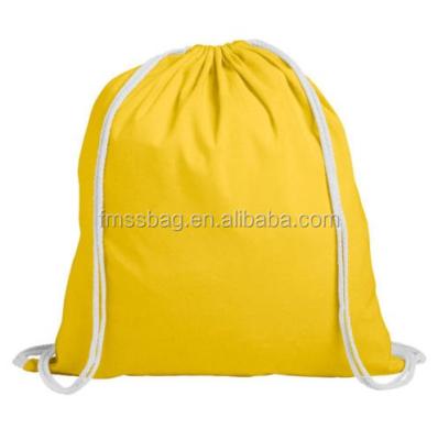 China Other Colorful Durable Cotton Canvas Sling Drawstring Gym Sport Backpack Bag for sale