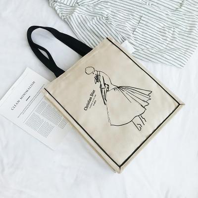 China Other Promotional Custom Printed Shopping Bag Canvas Tote Organic Cotton Bag for sale