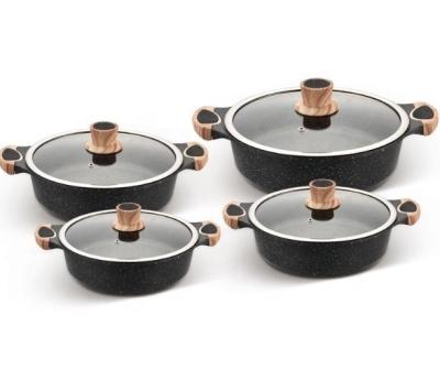 China Sustainable Die Cast Die Casting Aluminum Non Stick Non Stick Cookware Set for sale