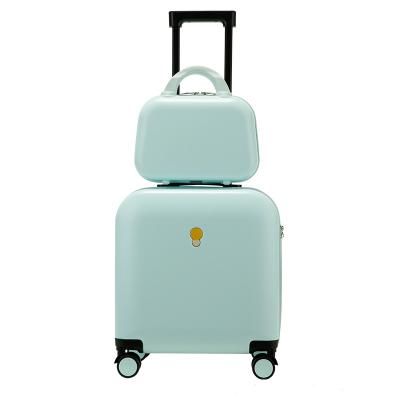 China Hot Selling 18 Inch ABS LOGO Customize Cabin Small Size Carry On Suitcase Bag Luggage for sale