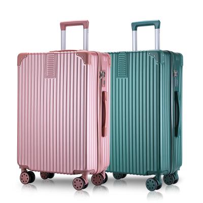 China Universal ABS Luggage Mute Wheel Trolley Case In Zipper Wholesale Password Hard Stock Large Capacity Suitcase for sale