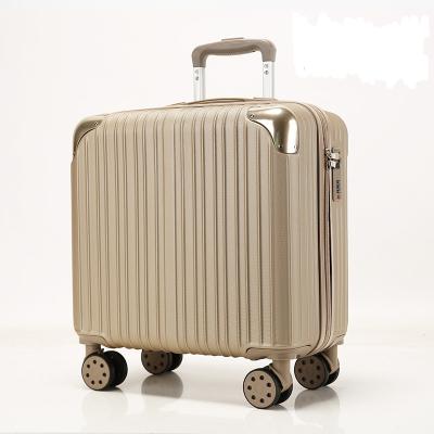 China Jiangxi factory production hot selling suitcase ABS 18 inch mini password small luggage box collision avoidance for sale