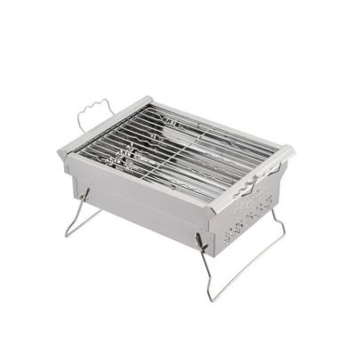 China Outdoor Camping Folding Babecue Grills Portable Stainless Steel Charcoal Barbecue Grill for sale