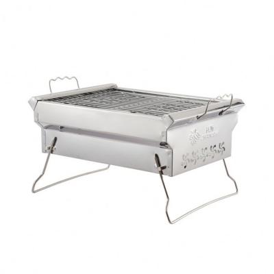 China Outdoor Picnic Stainless Steel BBQ Grill Folding Clean Portable Folding Grill Easily for sale