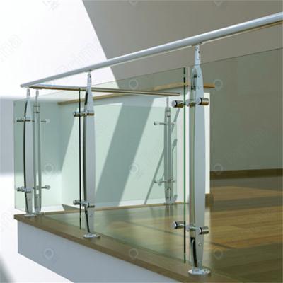 China Balustrade Products Contemporary Hot Rod Bar Staircase Balustrade Round Balustrade Glass Balustrade for sale