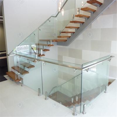 China Modern Hot Selling Stair Railing U Channel Design Indoor Glass Fence Railing for sale