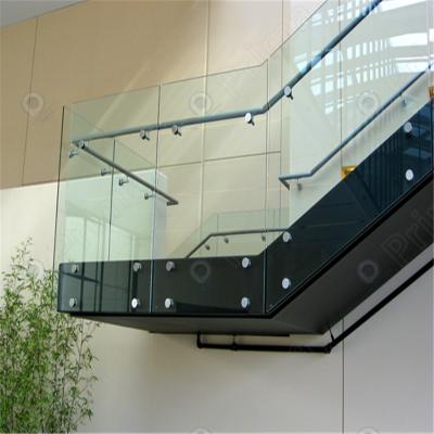 China Modern High Quality Outdoor Stainless Steel Standoff Flat Roof Balustrade Glass Railing for sale