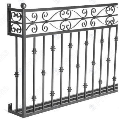 China New Carbon Steel Contemporary Outdoor Fence Craft Villa Residential Wrought Iron Fence for sale