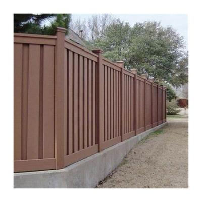 China Cheap Wooden Easily Assembled Plastic Composite Fence / Wpc Panel Fence for sale