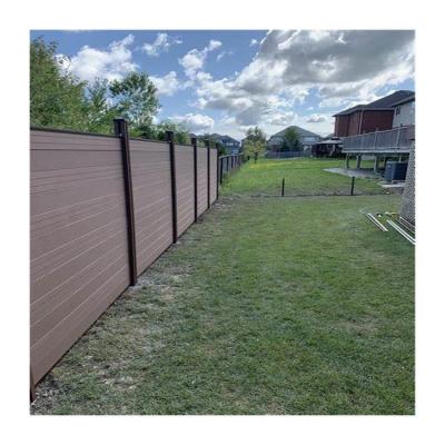 China Factory direct Wood Plastic Composite Fence Panel Waterproof Board Wpc Board Diy Fencing Easily Assembled Outdoor Barrier for sale