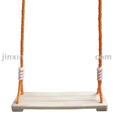 China Outdoor Game Classic Wooden Swing Seat With Strong Waterproof Ropes And Steel Rings for sale