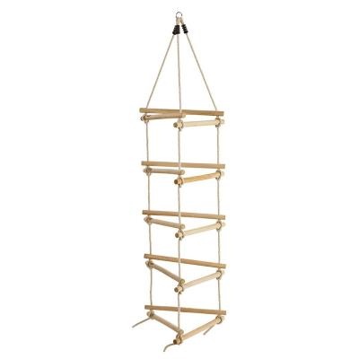 China Entertainment Wooden Rope Ladder Swing Set Accessory For Kids Backyard Wooden Swing Set for sale