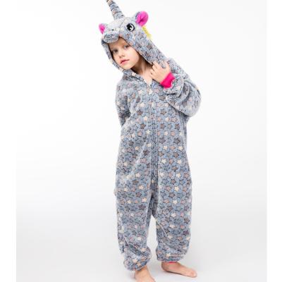 China Factory supply thermal unisex parent-child card flannel home wear simple hot single through one-piece pajamas for sale